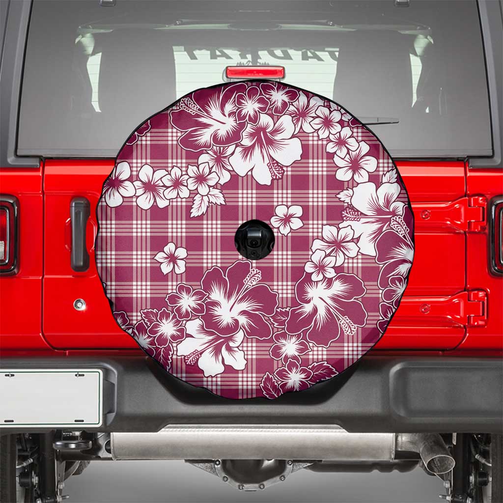 Hibiscus Pakala Royal Magenta Spare Tire Cover Tropical Floral Stylized - Polynesian Pride