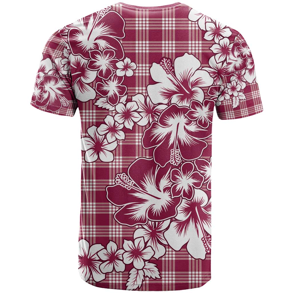 Hibiscus Pakala Royal Magenta T Shirt Tropical Floral Stylized - Polynesian Pride