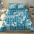 Hibiscus Pakala Ocean Depths Blue Bedding Set Tropical Floral Stylized - Polynesian Pride