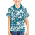 Hibiscus Pakala Ocean Depths Blue Family Matching Long Sleeve Bodycon Dress and Hawaiian Shirt Tropical Floral Stylized - Polynesian Pride