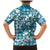 Hibiscus Pakala Ocean Depths Blue Family Matching Mermaid Dress and Hawaiian Shirt Tropical Floral Stylized - Polynesian Pride