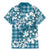 Hibiscus Pakala Ocean Depths Blue Family Matching Mermaid Dress and Hawaiian Shirt Tropical Floral Stylized - Polynesian Pride