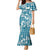 Hibiscus Pakala Ocean Depths Blue Family Matching Mermaid Dress and Hawaiian Shirt Tropical Floral Stylized - Polynesian Pride