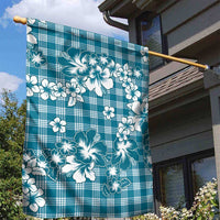 Hibiscus Pakala Ocean Depths Blue Garden Flag Tropical Floral Stylized - Polynesian Pride