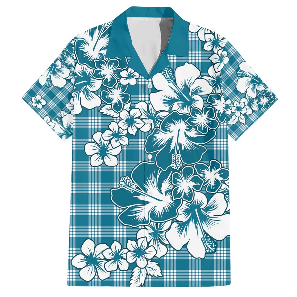 Hibiscus Pakala Ocean Depths Blue Hawaiian Shirt Tropical Floral Stylized - Polynesian Pride