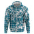 Hibiscus Pakala Ocean Depths Blue Hoodie Tropical Floral Stylized - Polynesian Pride