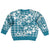 Hibiscus Pakala Ocean Depths Blue Kid Ugly Christmas Sweater Tropical Floral Stylized - Polynesian Pride