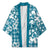 Hibiscus Pakala Ocean Depths Blue Kimono Tropical Floral Stylized - Polynesian Pride