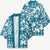 Hibiscus Pakala Ocean Depths Blue Kimono Tropical Floral Stylized - Polynesian Pride