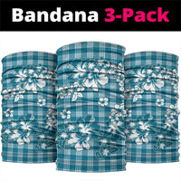 Hibiscus Pakala Ocean Depths Blue Neck Gaiter Tropical Floral Stylized - Polynesian Pride