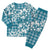 Hibiscus Pakala Ocean Depths Blue Christmas Pajama Set Tropical Floral Stylized - Polynesian Pride