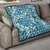 Hibiscus Pakala Ocean Depths Blue Quilt Tropical Floral Stylized - Polynesian Pride