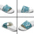 Hibiscus Pakala Ocean Depths Blue Slide Sandals Tropical Floral Stylized - Polynesian Pride