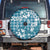 Hibiscus Pakala Ocean Depths Blue Spare Tire Cover Tropical Floral Stylized - Polynesian Pride