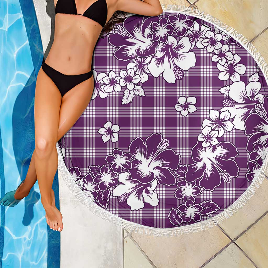Hibiscus Pakala Sweetie Purple Beach Blanket Tropical Floral Stylized - Polynesian Pride