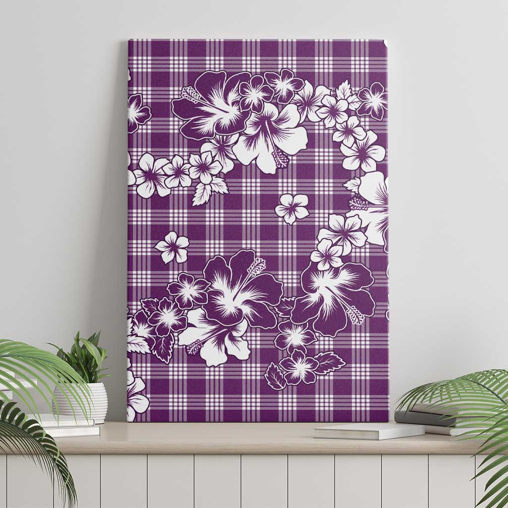 Hibiscus Pakala Sweetie Purple Canvas Wall Art Tropical Floral Stylized - Polynesian Pride
