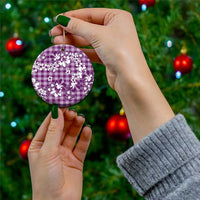 Hibiscus Pakala Sweetie Purple Ceramic Ornament Tropical Floral Stylized LT01 - Polynesian Pride