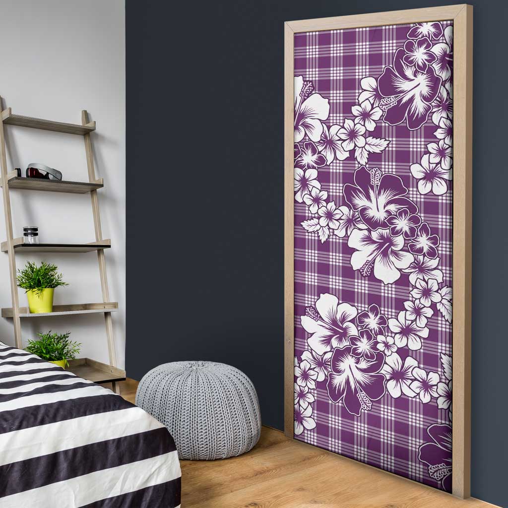 Hibiscus Pakala Sweetie Purple Door Cover Tropical Floral Stylized - Polynesian Pride