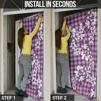 Hibiscus Pakala Sweetie Purple Door Cover Tropical Floral Stylized - Polynesian Pride