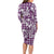 Hibiscus Pakala Sweetie Purple Family Matching Long Sleeve Bodycon Dress and Hawaiian Shirt Tropical Floral Stylized - Polynesian Pride
