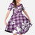 Hibiscus Pakala Sweetie Purple Family Matching Off The Shoulder Long Sleeve Dress and Hawaiian Shirt Tropical Floral Stylized - Polynesian Pride