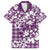 Hibiscus Pakala Sweetie Purple Family Matching Off Shoulder Short Dress and Hawaiian Shirt Tropical Floral Stylized - Polynesian Pride