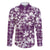 Hibiscus Pakala Sweetie Purple Family Matching Off Shoulder Short Dress and Hawaiian Shirt Tropical Floral Stylized - Polynesian Pride