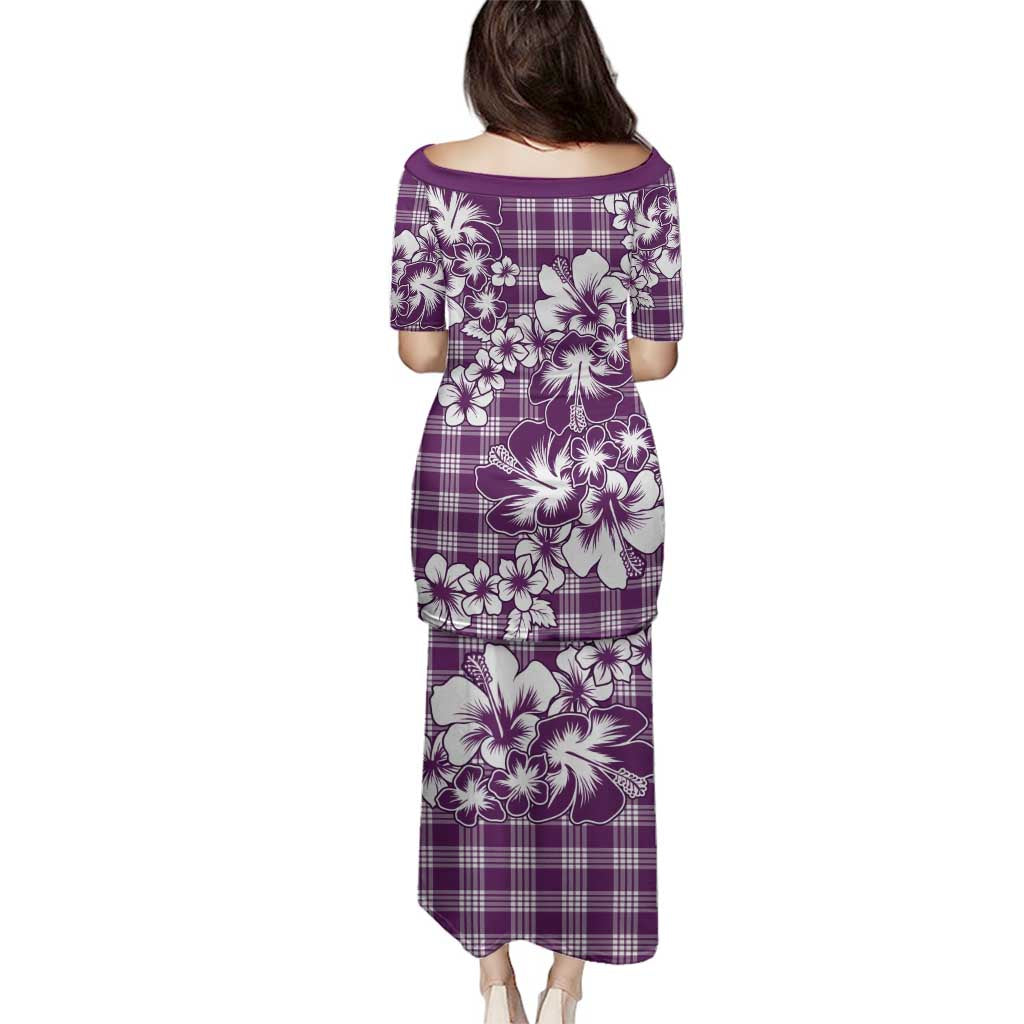 Hibiscus Pakala Sweetie Purple Family Matching Puletasi and Hawaiian Shirt Tropical Floral Stylized - Polynesian Pride