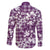 Hibiscus Pakala Sweetie Purple Family Matching Short Sleeve Bodycon Dress and Hawaiian Shirt Tropical Floral Stylized - Polynesian Pride