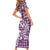 Hibiscus Pakala Sweetie Purple Family Matching Short Sleeve Bodycon Dress and Hawaiian Shirt Tropical Floral Stylized - Polynesian Pride