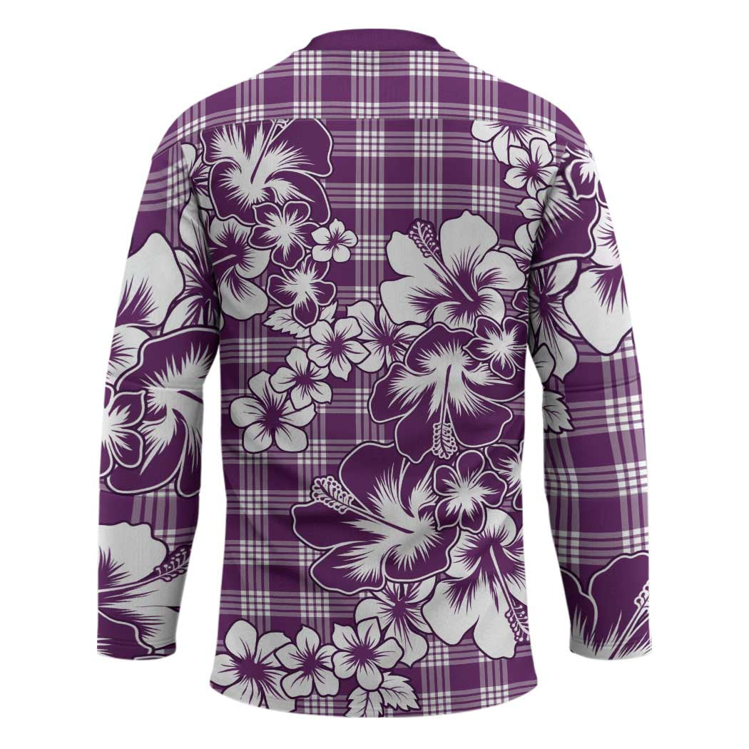 Hibiscus Pakala Sweetie Purple Hockey Jersey Tropical Floral Stylized LT01 - Polynesian Pride