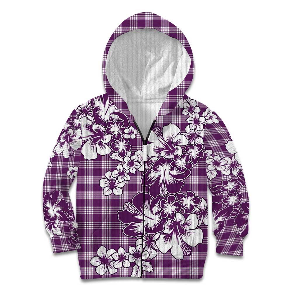 Hibiscus Pakala Sweetie Purple Kid Hoodie Tropical Floral Stylized - Polynesian Pride