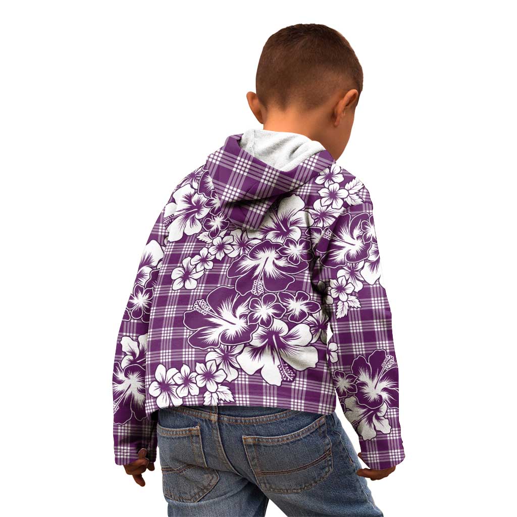 Hibiscus Pakala Sweetie Purple Kid Hoodie Tropical Floral Stylized - Polynesian Pride