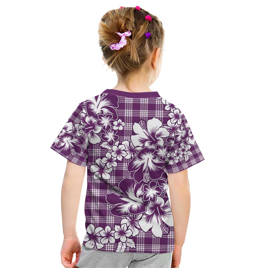 Hibiscus Pakala Sweetie Purple Kid T Shirt Tropical Floral Stylized - Polynesian Pride