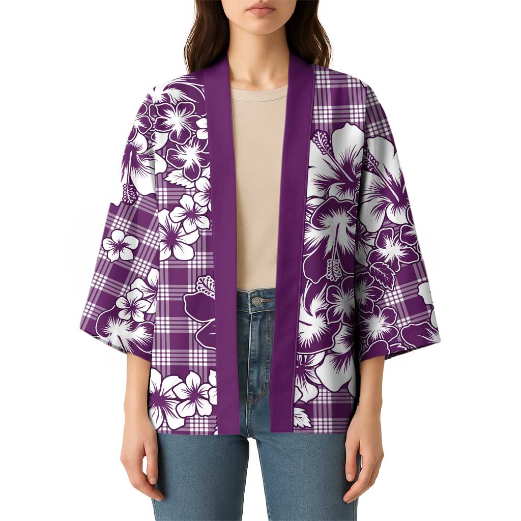 Hibiscus Pakala Sweetie Purple Kimono Tropical Floral Stylized - Polynesian Pride