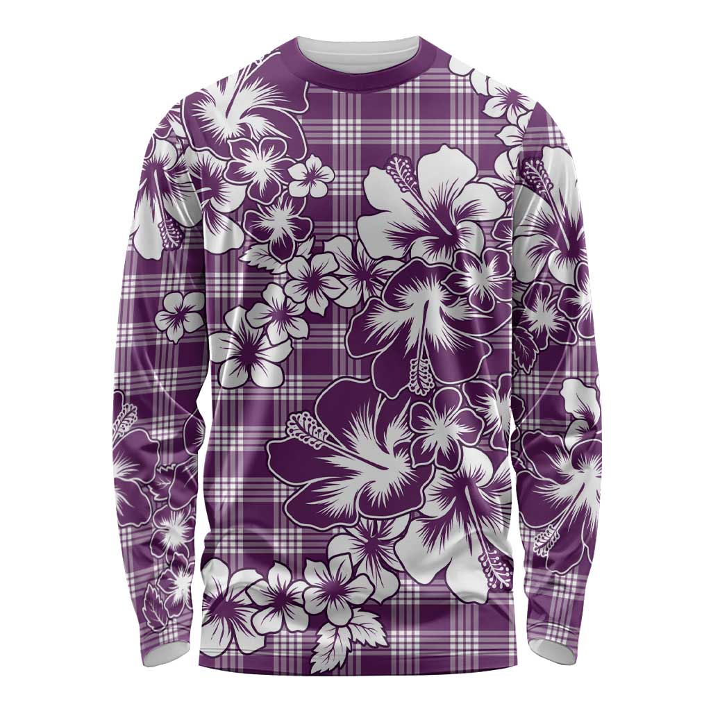 Hibiscus Pakala Sweetie Purple Long Sleeve Shirt Tropical Floral Stylized - Polynesian Pride