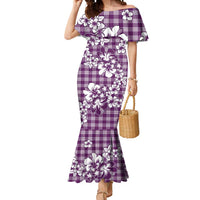 Hibiscus Pakala Sweetie Purple Mermaid Dress Tropical Floral Stylized LT01 Women Purple - Polynesian Pride