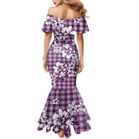 Hibiscus Pakala Sweetie Purple Mermaid Dress Tropical Floral Stylized LT01 - Polynesian Pride