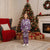 Hibiscus Pakala Sweetie Purple Christmas Pajama Set Tropical Floral Stylized - Polynesian Pride