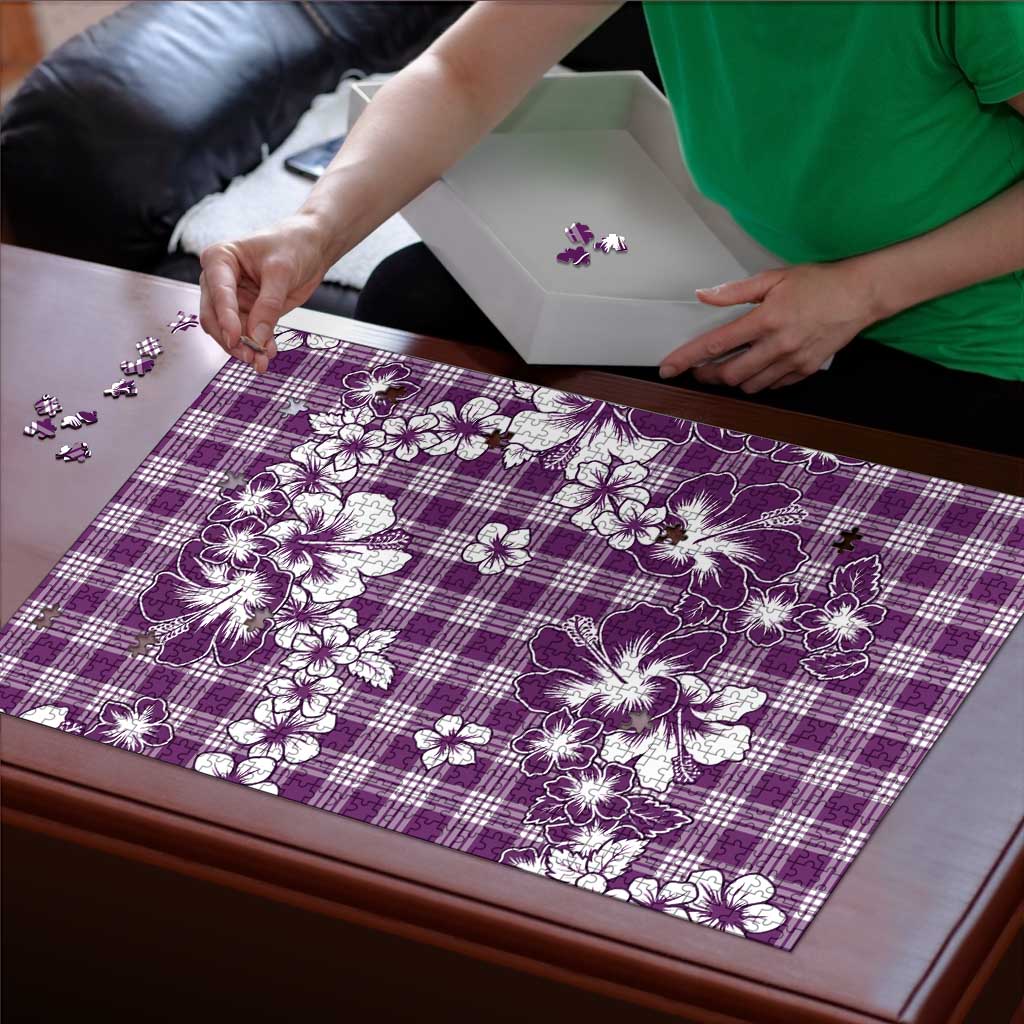 Hibiscus Pakala Sweetie Purple Puzzle Tropical Floral Stylized - Polynesian Pride