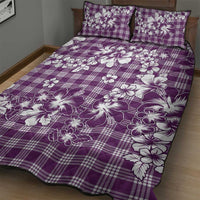 Hibiscus Pakala Sweetie Purple Quilt Bed Set Tropical Floral Stylized - Polynesian Pride