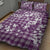 Hibiscus Pakala Sweetie Purple Quilt Bed Set Tropical Floral Stylized - Polynesian Pride