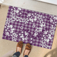 Hibiscus Pakala Sweetie Purple Rubber Doormat Tropical Floral Stylized - Polynesian Pride