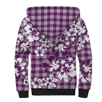Hibiscus Pakala Sweetie Purple Sherpa Hoodie Tropical Floral Stylized - Polynesian Pride