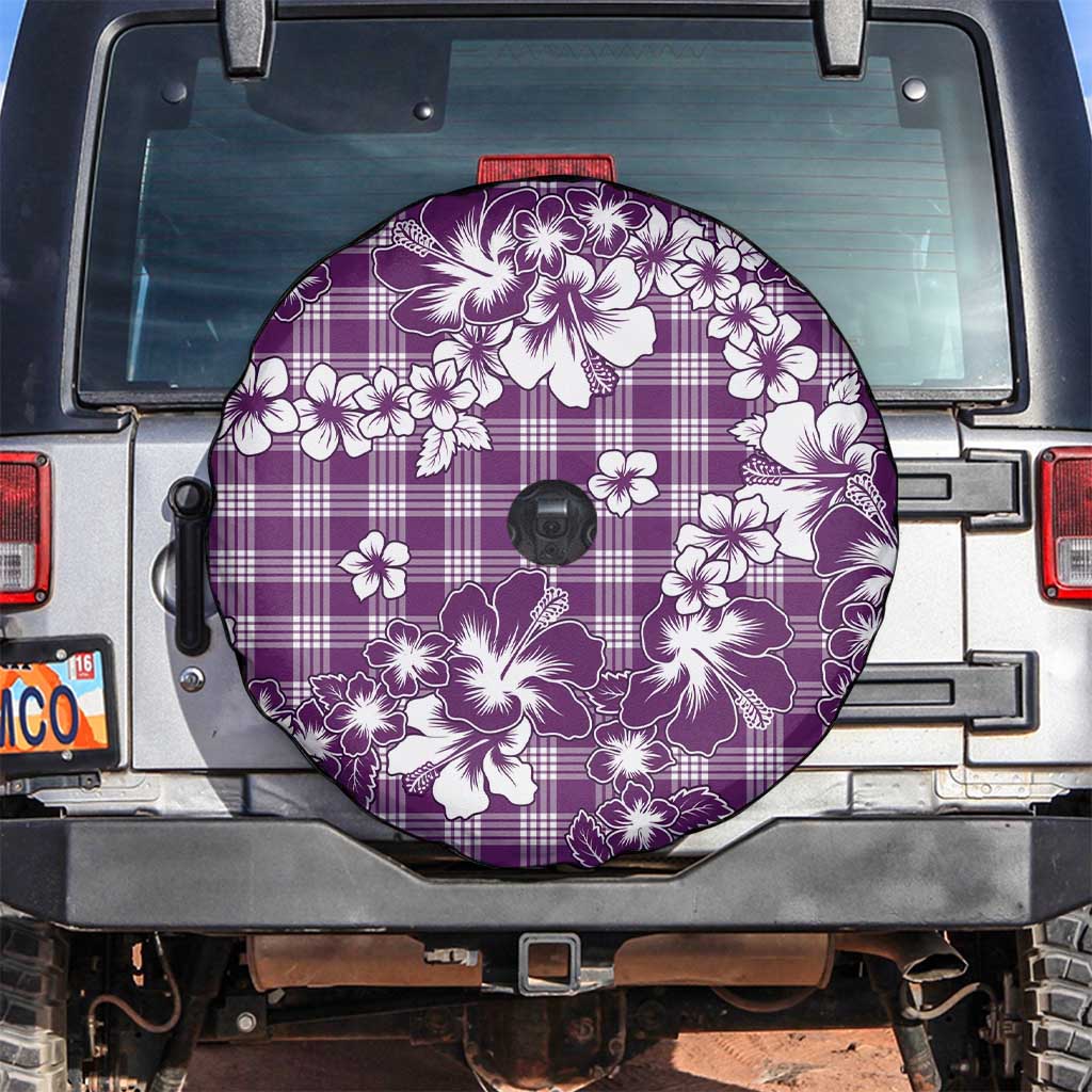 Hibiscus Pakala Sweetie Purple Spare Tire Cover Tropical Floral Stylized - Polynesian Pride