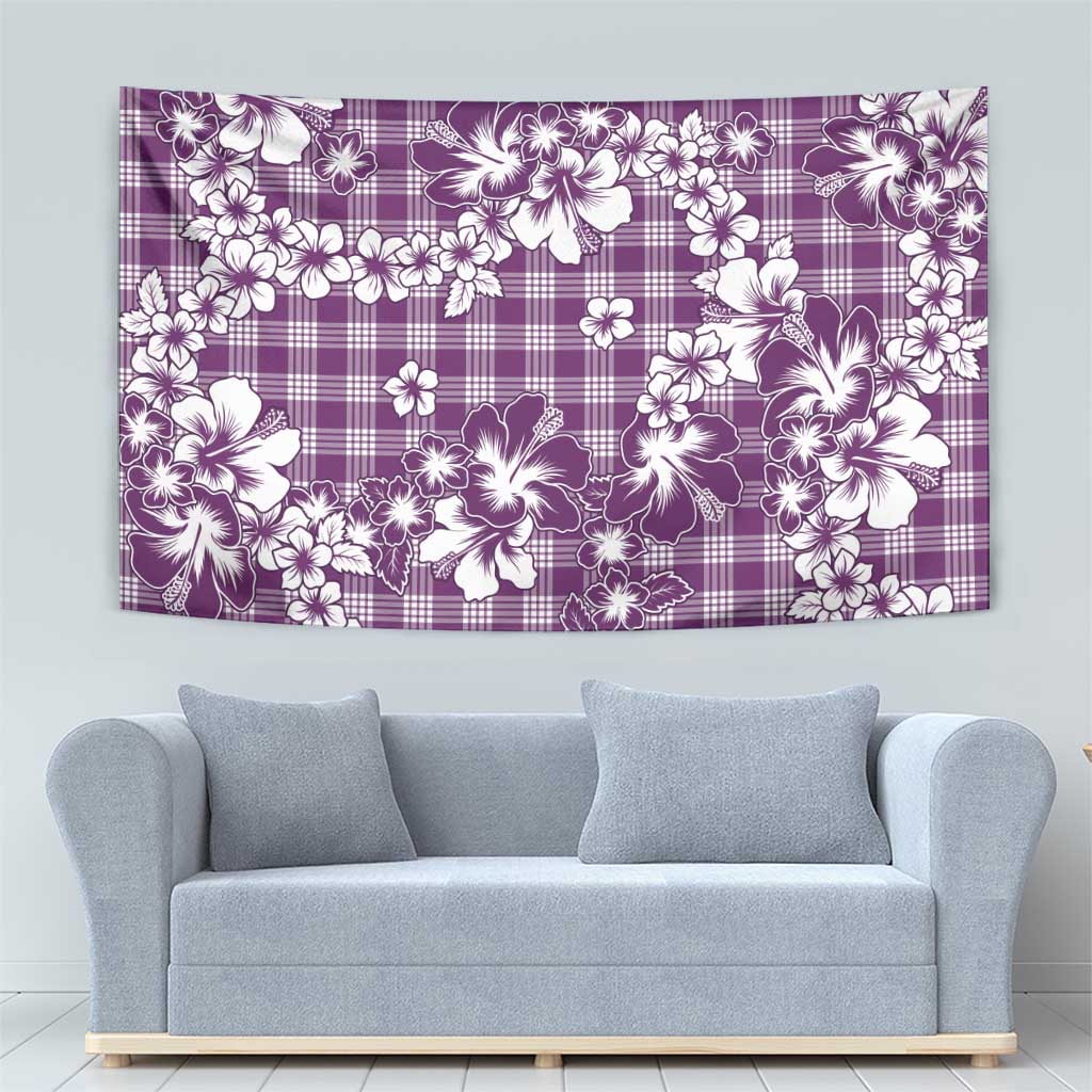 Hibiscus Pakala Sweetie Purple Tapestry Tropical Floral Stylized - Polynesian Pride