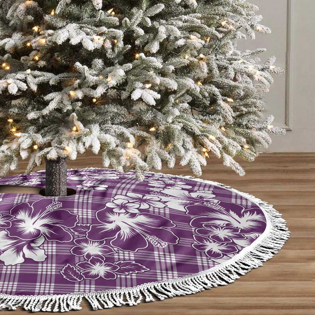 Hibiscus Pakala Sweetie Purple Tree Skirt Tropical Floral Stylized LT01 - Polynesian Pride