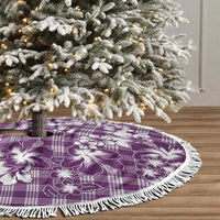 Hibiscus Pakala Sweetie Purple Tree Skirt Tropical Floral Stylized LT01 - Polynesian Pride