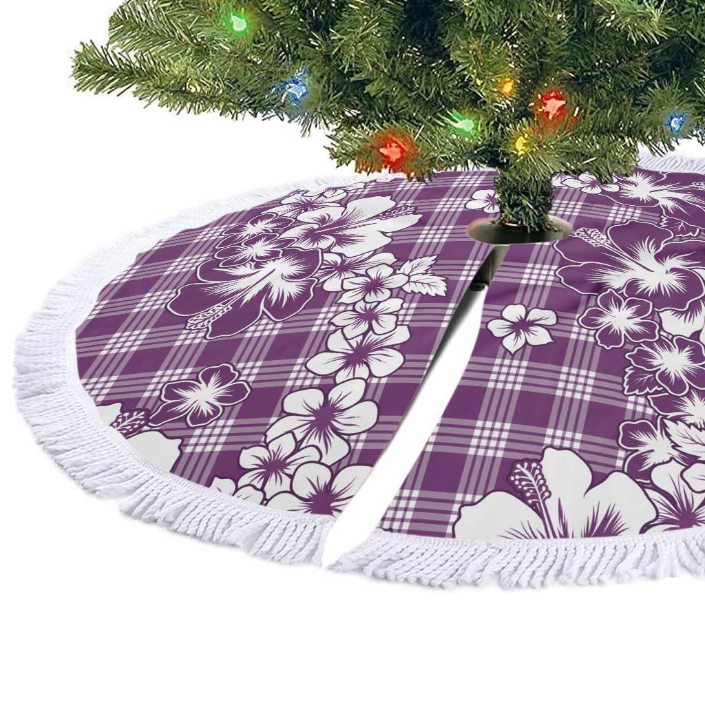 Hibiscus Pakala Sweetie Purple Tree Skirt Tropical Floral Stylized LT01 - Polynesian Pride