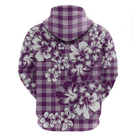 Hibiscus Pakala Sweetie Purple Zip Hoodie Tropical Floral Stylized - Polynesian Pride